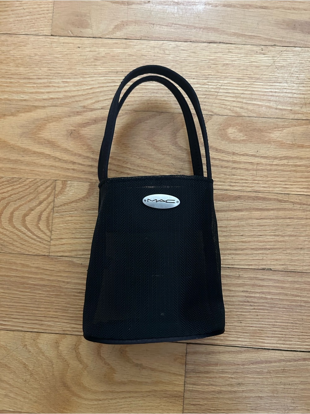 MAC Cosmetics Black Mini Mesh Tote Bag